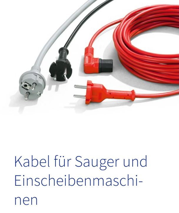 Kabel für Industriesauger und Einscheibenmaschinen