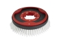 Preview: Schrubbbürste - mittel mit Wasserverteilring Poly 0,75 - Titan 182 BF 100 - roter Flansch (290202)