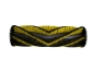 Preview: Kehrwalze Poly 1,0 glatt schwarz / 1,5 x 2,5 mm gelb
