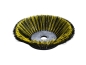 Preview: Seitenbesen Poly 1,0 glatt schwarz/Poly 1,6x2,4 gewellt gelb