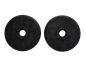 Preview: Treibteller-Kit für Pads bis 225 mm (2 Stück) Streifenhaftbelag schwarz mit Moosgummi - Swingo 250