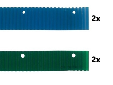 Preview: Sauglippen-Satz Polyurethan grün + blau