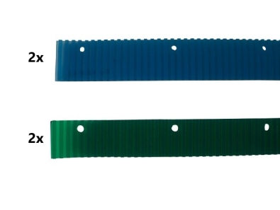 Preview: Sauglippen-Satz Polyurethan grün + blau