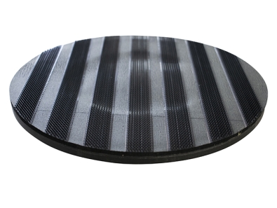 Preview: Treibteller für Pads bis 305 mm Streifenhaftbelag schwarz mit Moosgummi - Floor Mac