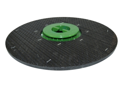 Preview: Treibteller mit DOM für Pads bis 430 mm Vollhaftbelag schwarz mit Moosgummi