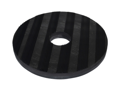 Preview: Treibteller für Pads bis 265 mm Streifenhaftbelag schwarz mit Moosgummi