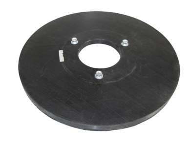 Treibteller für Pads bis 530 mm Streifenhaftbelag schwarz mit Moosgummi