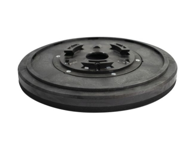 Treibteller für Pads bis 380 mm Vollhaftbelag schwarz mit Moosgummi