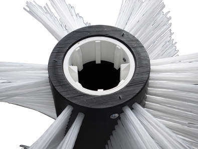 Preview: Kehrwalze Poly 1,3x1,8 mm gewellt weiß