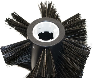 Preview: Kehrwalze  Poly 1,0 glatt schwarz/Welldraht 0,4 vz