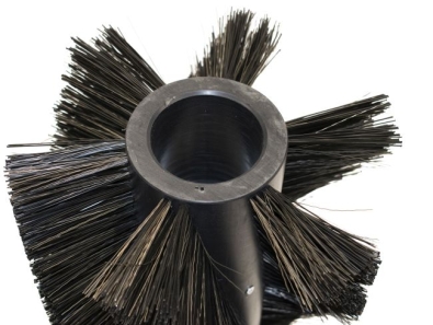 Preview: Kehrwalze  Poly 1,0 glatt schwarz/Welldraht 0,4 vz