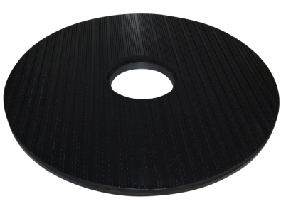 Preview: Treibteller für Pads bis 610 mm Vollhaftbelag schwarz mit Moosgummi - Garant 560