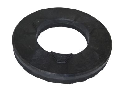 Treibteller für Pads bis 355 mm Streifenhaftbelag schwarz mit Moosgummi