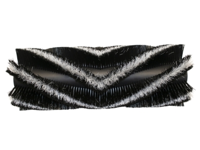 Kehrwalze Poly 1,0 glatt schwarz/1,0 glatt weiß