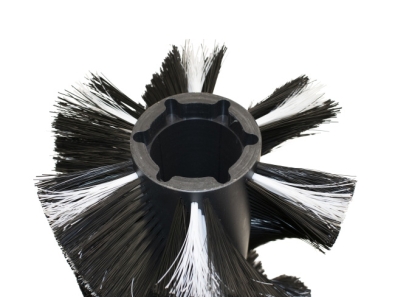 Preview: Kehrwalze Poly 1,0 glatt schwarz/1,0 glatt weiß