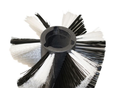 Preview: Kehrwalze Poly 1,0 glatt schwarz/1,0 glatt weiß