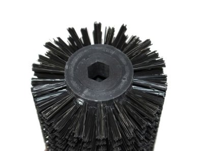 Preview: Walzenbürste Poly 0,75 glatt schwarz/Welldraht 0,4 vz - EC51