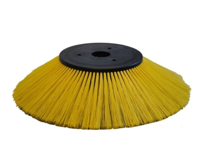 Seitenbesen Poly 0,9 glatt schwarz/0,4 glatt gelb