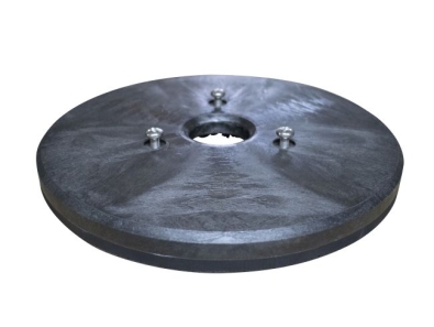 Treibteller für Pads bis 355 mm Vollhaftbelag schwarz mit Moosgummi