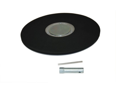 Preview: Treibteller für Schleifscheiben mit Montageschlüssel Schleiftellerbelag Zellkautschuk 10 mm - MMx43