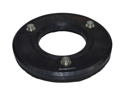 Treibteller für Pads bis 305 mm Streifenhaftbelag schwarz mit Moosgummi - Gamma 55