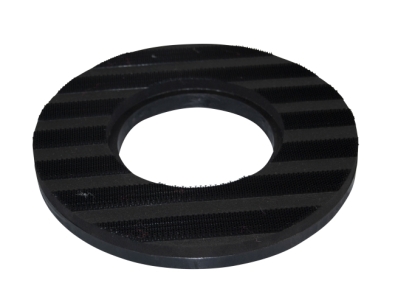 Preview: Treibteller für Pads bis 305 mm Streifenhaftbelag schwarz mit Moosgummi - Gamma 55