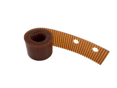 Sauglippe hinten Polyurethan braun geriffelt