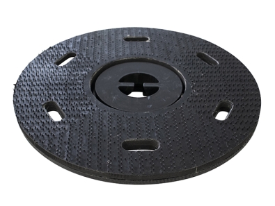 Preview: Treibteller mit DOM für Pads bis 430 mm Vollhaftbelag schwarz mit Moosgummi - Deluxe 43