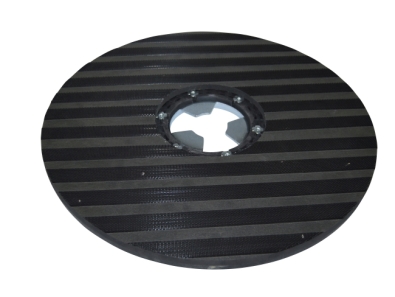 Preview: Treibteller für Pads bis 510 mm Streifenhaftbelag schwarz mit Moosgummi - E 53