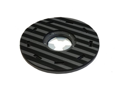 Preview: Treibteller für Pads bis 410 mm Streifenhaftbelag schwarz mit Moosgummi - E 43
