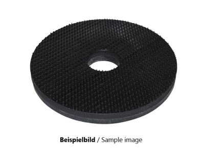 Treibteller für Pads bis 225 mm Vollhaftbelag schwarz mit Moosgummi