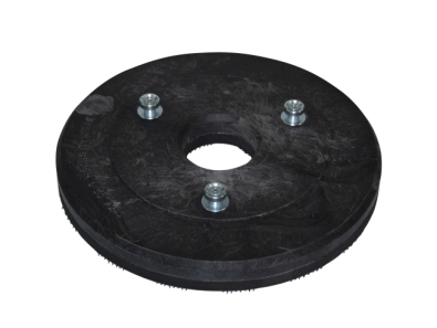 Treibteller für Pads bis 265 mm Streifenhaftbelag schwarz mit Moosgummi