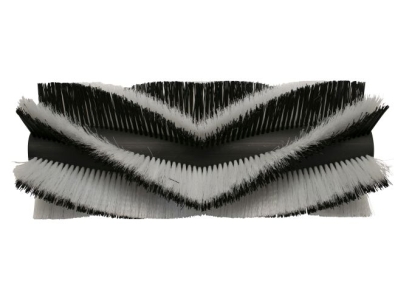 Kehrwalze Poly 1,2 gewellt schwarz/0,45 glatt weiß