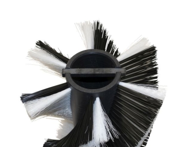 Preview: Kehrwalze Poly 1,2 gewellt schwarz/0,45 glatt weiß