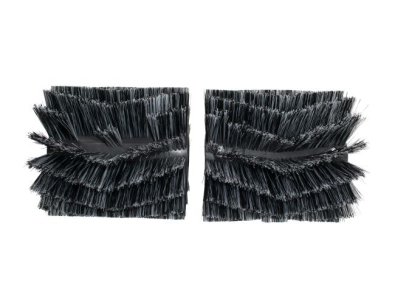 Kehrwalze/4 Halbschalen Poly 0,6 glatt weiß/0,4 glatt schwarz - KSM 512 B / BT / P