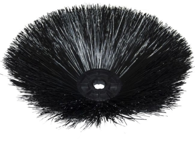 Preview: Seitenbesen Poly 1,0 glatt schwarz/Welldraht 0,3 vz