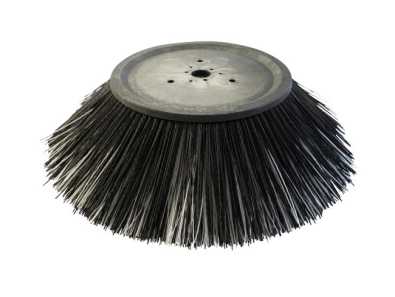 Seitenbesen Poly 1,3x1,8 gewellt schwarz / Poly 1,0 mm weiß