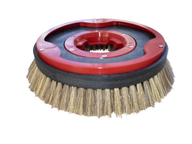 Polierbürste mit Wasserverteilring 5K-Borste - Titan 182 BF 100 - roter Flansch (290202)