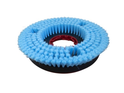 Preview: Shampoonierbürste mit Wasserverteilring Poly 0,3 - Titan 182 BF 100 - roter Flansch (290202) (3 Stück)