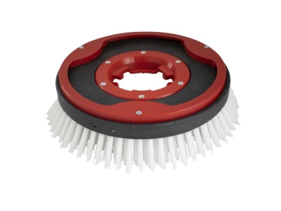 Schrubbbürste - mittel mit Wasserverteilring Poly 0,75 - Titan 182 BF 100 - roter Flansch (290202)