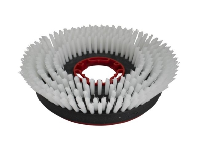 Preview: Schrubbbürste - mittel mit Wasserverteilring Poly 0,75 - Titan 182 BF 100 - roter Flansch (290202)