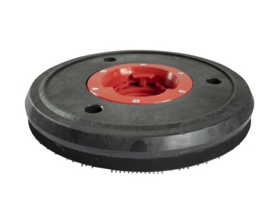 Treibteller für Pads bis 305 mm mit Wasserverteilring Vollhaftbelag schwarz mit Moosgummi - Titan 182 BF 100 - roter Flansch (290202)