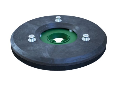 Treibteller für Pads bis 355 mm Vollhaftbelag schwarz mit Moosgummi