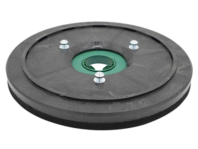 Treibteller für Pads bis 460 mm Vollhaftbelag schwarz mit Moosgummi
