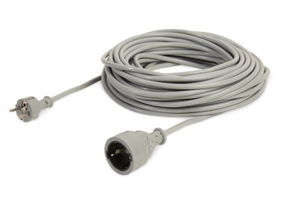Verlängerungskabel - Schuko Stecker/Buchse grau