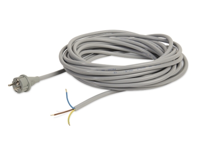 Netzkabel - Schuko Stecker / offenes Ende grau