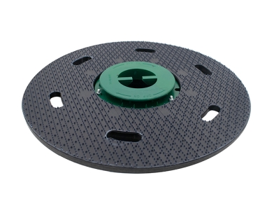 Treibteller mit DOM für Pads bis 430 mm Vollhaftbelag schwarz ohne Moosgummi - MX 05-17