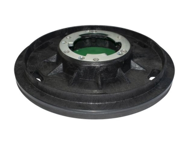 Treibteller mit DOM für Pads bis 410 mm Vollhaftbelag schwarz mit Moosgummi