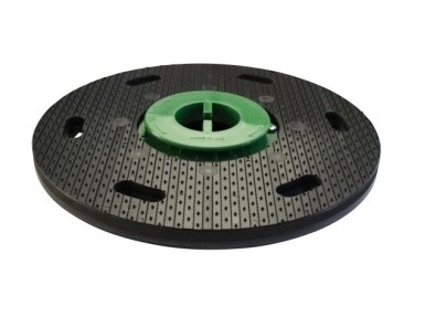 Preview: Treibteller mit DOM für Pads bis 410 mm Vollhaftbelag schwarz mit Moosgummi