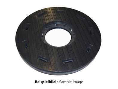 Treibteller für Pads bis 380 mm Vollhaftbelag schwarz mit Moosgummi